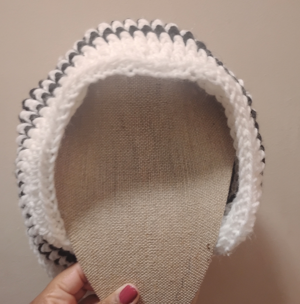 Handmade Crochet Basket with Burlap Base